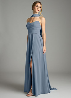 Azazie Ayla Abiti da Damigella Abito A-Line in Chiffon Scollo a Cuore Crepuscolo image10