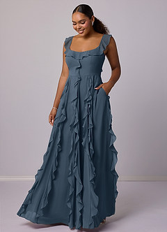 Barbie ♥ Azazie Bridesmaid Dresses Neptune A-Line with Pockets Chiffon Dress image7