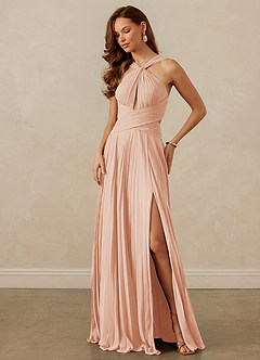 Christian Siriano Bridal for Azazie 1009 Brautjungfernkleider A-Linie Plissee Chiffon Kleid Englisches Rosa image8