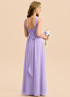 Azazie Kora Junior Lilac A-Line Pleated Chiffon Dress image2