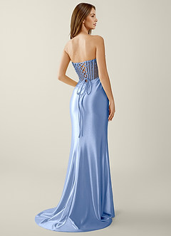 Willa Puderblau Meerjungfrauen-Abendkleid mit Herzausschnitt und Korsett image2