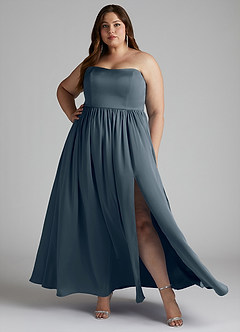 Azazie Morana Bridesmaid Dresses Twilight A-Line Off the Shoulder Stretch Satin Convertible Dress image11