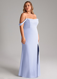 Azazie Saige Bridesmaid Dresses Lavender A-Line Off the Shoulder Chiffon Convertible Dress image12