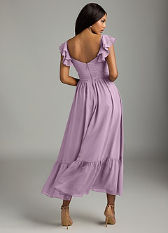 Azazie Anaya Brautjungfernkleider A-Linie Plissee Chiffon Kleid Blauregen image5