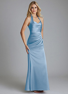 Azazie Minnow Final Sale Black Mermaid Sweetheart Neckline Stretch Satin Dress image1