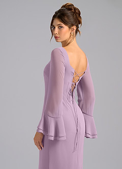 Azazie Leone Bridesmaid Dresses Wisteria Mermaid Corset Chiffon Dress image2