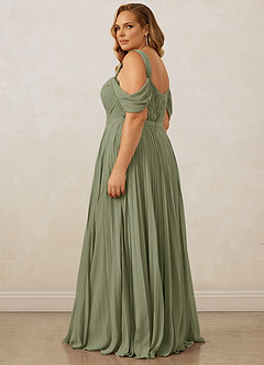 Christian Siriano Bridal for Azazie 1013 Bridesmaid Dresses Pistachio A-Line Off the Shoulder Chiffon Dress image16