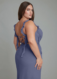Azazie Jessamine Bridesmaid Dresses Stormy Mermaid Corset Chiffon Dress image15