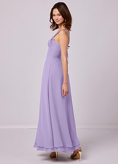 Barbie ♥ Azazie Bridesmaid Dresses Lilac A-Line Pleated Chiffon Dress image5