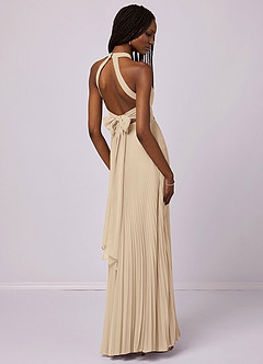 Barbie ♥ Azazie Bridesmaid Dresses Champagne A-Line Pleated Chiffon Dress image6