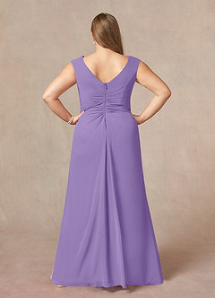 Azazie Sally Mother of the Bride Dresses Tahiti A-Line V-Neck Pleated Chiffon Dress image7