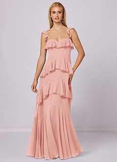 Barbie ♥ Azazie Bridesmaid Dresses Rosette A-Line Sweetheart Neckline Chiffon Dress image3