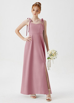 Azazie Rosey Junior Vintage Mauve A-Line Sweetheart Neckline Stretch Crepe Dress image5
