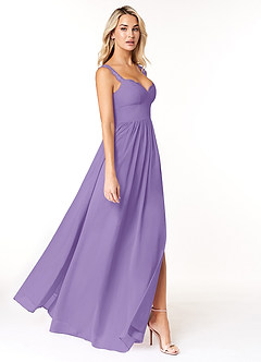 Azazie Cleobella Bridesmaid Dresses Tahiti A-Line Sweetheart Lace Chiffon Dress image3