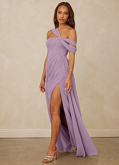Christian Siriano Bridal for Azazie 1014 Bridesmaid Dresses Wisteria A-Line Off the Shoulder Chiffon Dress image8