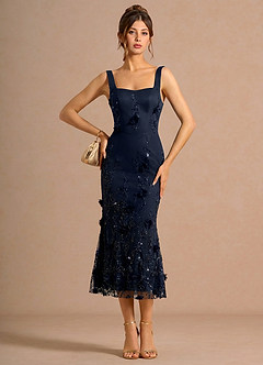 Robe Mi-Longue Marine Zarelle image3