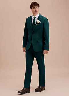front Ethan Pine Refined Weave Suit
