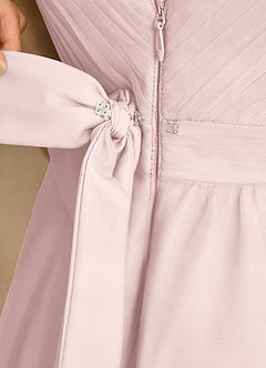 Azazie Rylie Flower Girl Dresses Blushing Pink A-Line Lace Tulle Dress image6