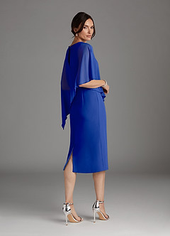 Azazie Sparrow Mother of the Bride Dresses Royal Blue Sheath Sequins Chiffon Dress image3