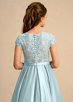 Azazie Bunny Girls Formal Flower Girl Dresses Mist Ball-Gown Lace Dress image7