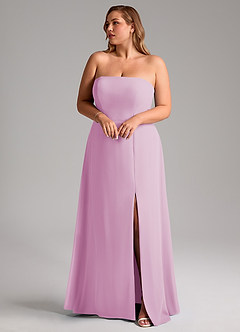 Azazie Wren Bridesmaid Dresses Candy Pink A-Line Side Slit Chiffon Convertible Dress image10