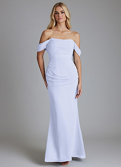 Azazie Luiza Abiti da Damigella Abito Sirena in Chiffon a Spalla Scoperta Lavanda image5