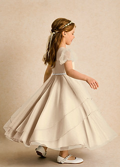 Azazie Duckie Flower Girl Klänningar Klänning Balklänning i Tyll Plisserad image2