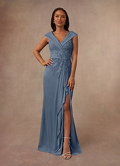 Azazie Calathea Mother of the Bride Dresses Twilight A-Line Lace Dress image1
