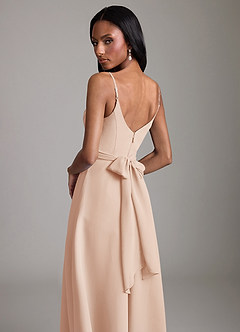 Azazie Kali Bridesmaid Dresses English Rose A-Line Pleated Chiffon Dress image2