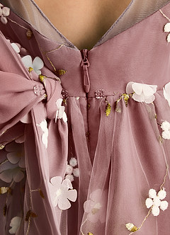 Azazie Elowen Flower Girl Dresses Amethyst A-Line Sweetheart Neckline Lace Dress image7