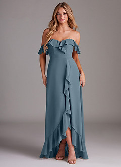 Azazie Lyra Bridesmaid Dresses Twilight A-Line Chiffon Convertible Dress image2