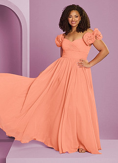 Barbie ♥ Azazie Bridesmaid Dresses Sunset A-Line Off the Shoulder Chiffon Convertible Dress image16