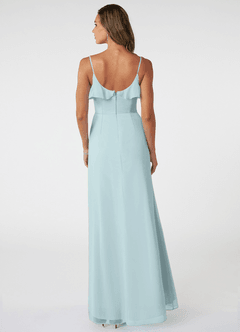Azazie Natalia Bridesmaid Dresses Mist A-Line Chiffon Dress image2