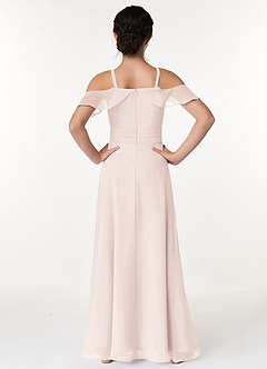 Azazie Dakota A-Line Off the Shoulder Chiffon Floor-Length Junior Bridesmaid Dress image2