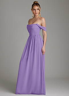 Azazie Caterina Bridesmaid Dresses Tahiti A-Line Corset Chiffon Dress image9