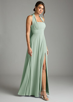 Azazie Tamira Suknie dla druhen Linia A Pofałdowany Szyfon Do ziemi Sukienka image7