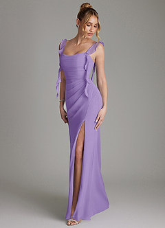 Azazie Jessamine Bridesmaid Dresses Tahiti Mermaid Corset Chiffon Dress image6