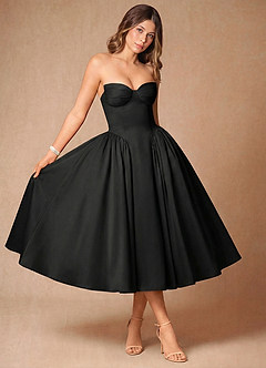 Relana Black Midi Dress image4