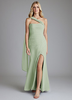 Azazie Solstice Final Sale Dusty Sage Mermaid Strapless Chiffon Convertible Dress image13