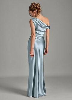 Azazie Emerson 신부 들러리 드레스 인어 오프 더 숄더 메탈릭 새틴 바닥 길이 드레스 image2