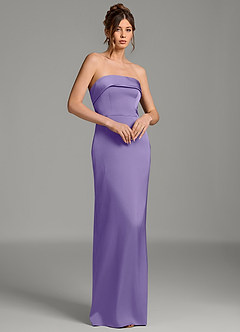 Azazie Phoenyx Bridesmaid Dresses Tahiti Sheath Strapless Stretch Satin Dress image4