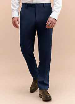 front James Dark Navy Structured Stretch Dress Pants