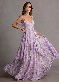 Harmony Violet Blomster Maxikjole image3