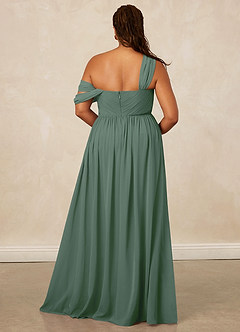 Christian Siriano Bridal for Azazie 1014 Bridesmaid Dresses Eucalyptus A-Line Off the Shoulder Chiffon Dress image17