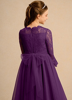 Azazie Lamb Girl vestidos de niña de las flores Vestido de Uva de Encaje de Princesa image6