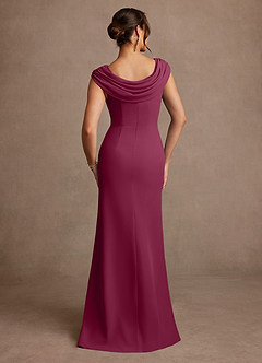 Azazie Irvine Mère de la mariée Robes Robe Trapèze en Mousseline de soie Plissée Mûre image3