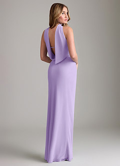 Azazie Lusinda Bridesmaid Dresses Lilac Mermaid Off the Shoulder Chiffon Convertible Dress image6