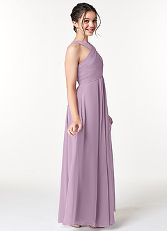 Azazie Kaleigh Junior Wisteria A-Line Pleated Chiffon Dress image5
