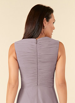Azazie Theron Mother of the Bride Dresses Dusk A-Line V-Neck Pleated Chiffon Dress image5