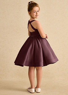 Azazie Julietta Blumenmädchenkleider Ballkleid Cabrio Tüll Kleid Sangria image8